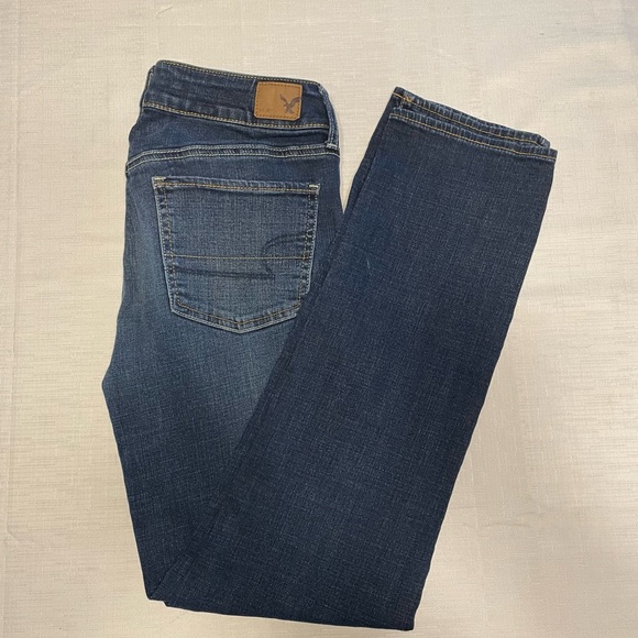 American Eagle Outfitters Denim - American Eagle Outfitters Dark Blue Straight Leg Jeans